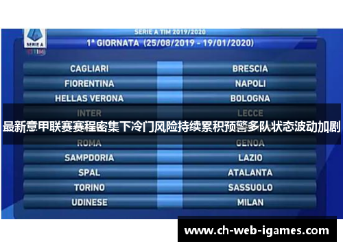 最新意甲联赛赛程密集下冷门风险持续累积预警多队状态波动加剧 最新意甲联赛赛程密集下冷门风险持续累积预警多队状态波动加剧
